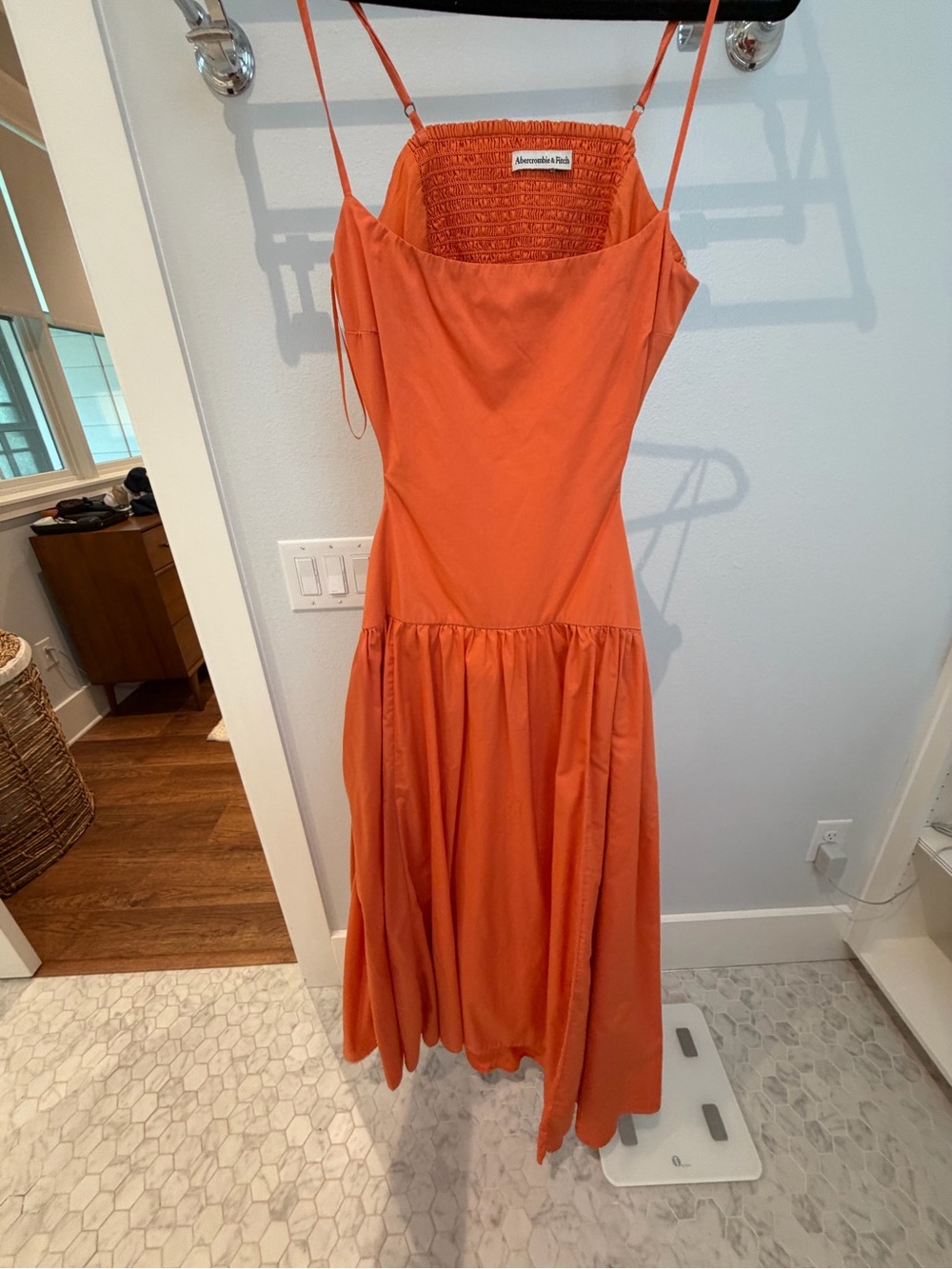 Abercrombie Orange Drop Waist Cutout Dress - Picture 4 of 5